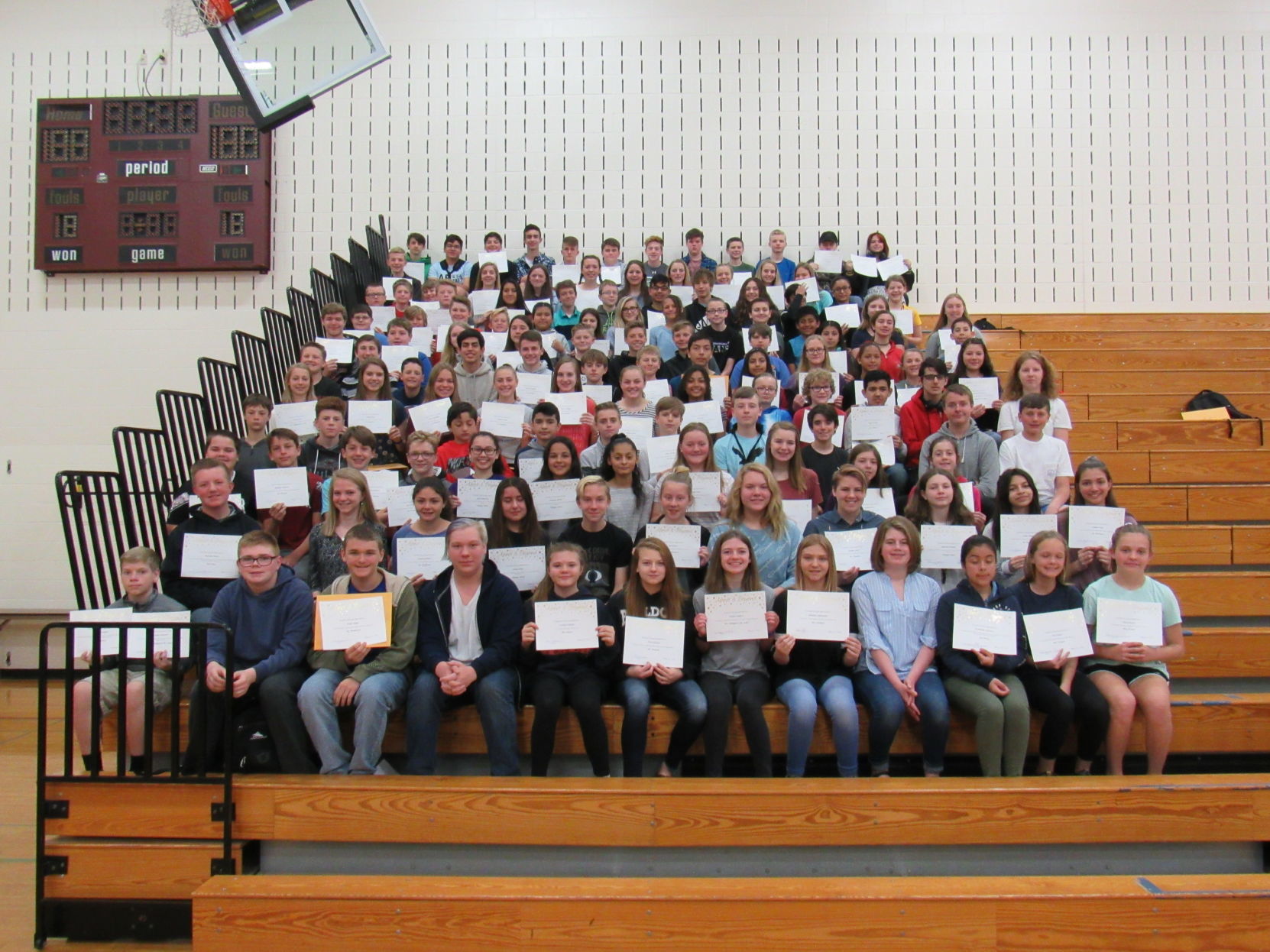 Students recognized during Above & Beyond Ceremony